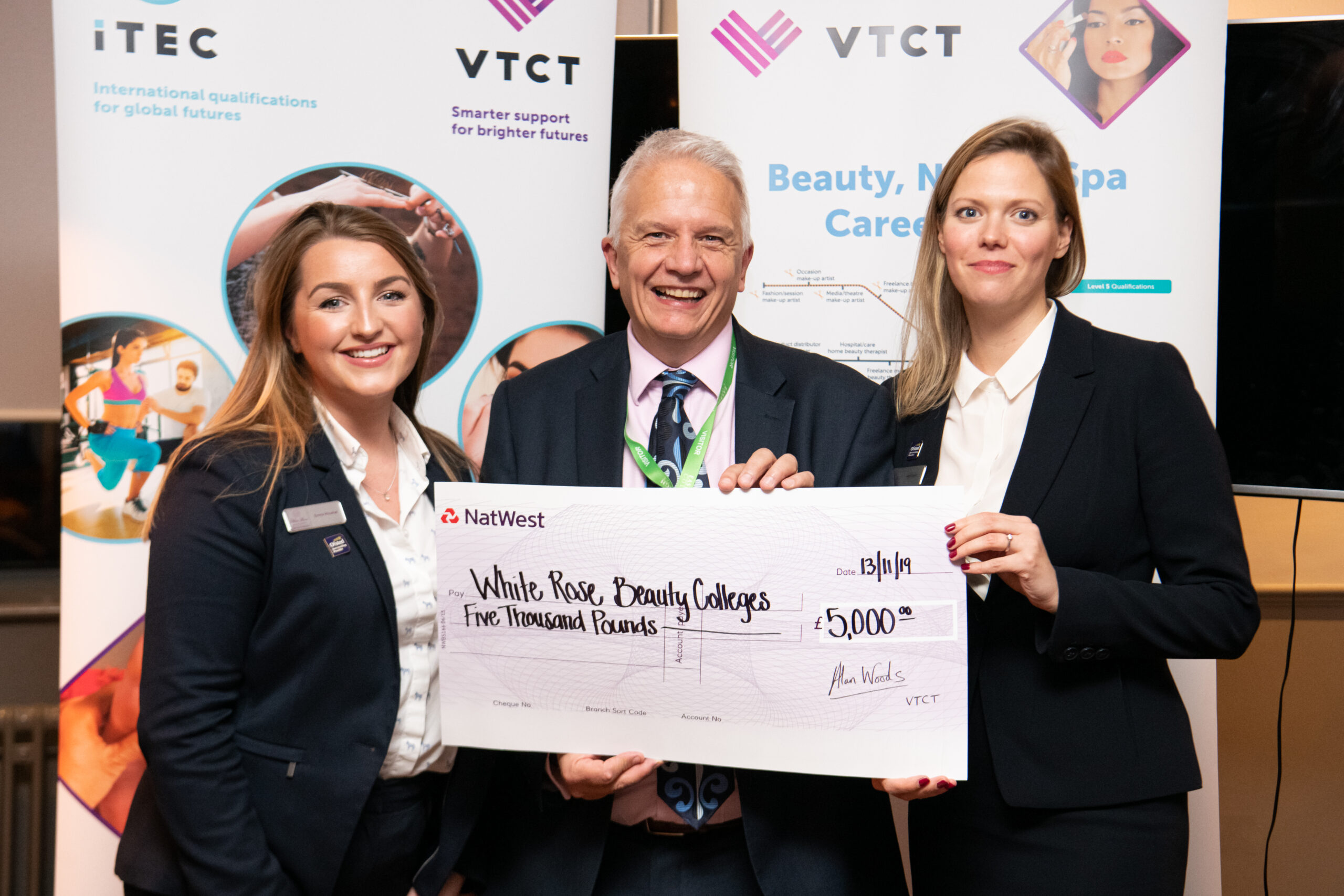 PR Photography of a cheque presentation event